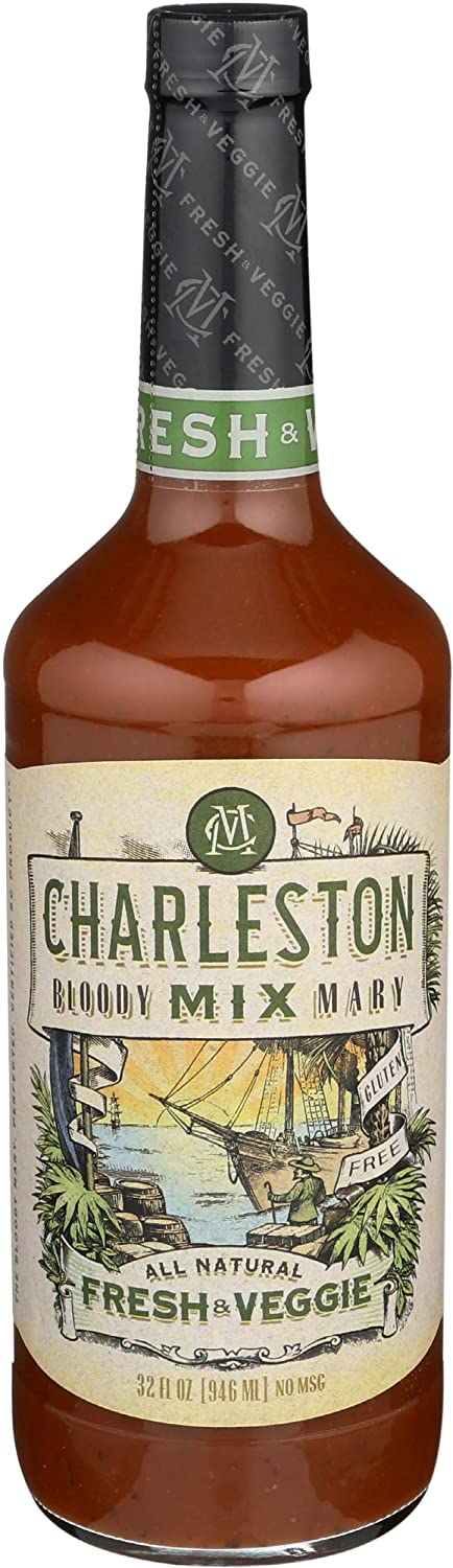 Charleston Mix Bloody Mary Cocktail Mix, Fresh & Veggie, 32 Fl Oz. 6-Pack Case