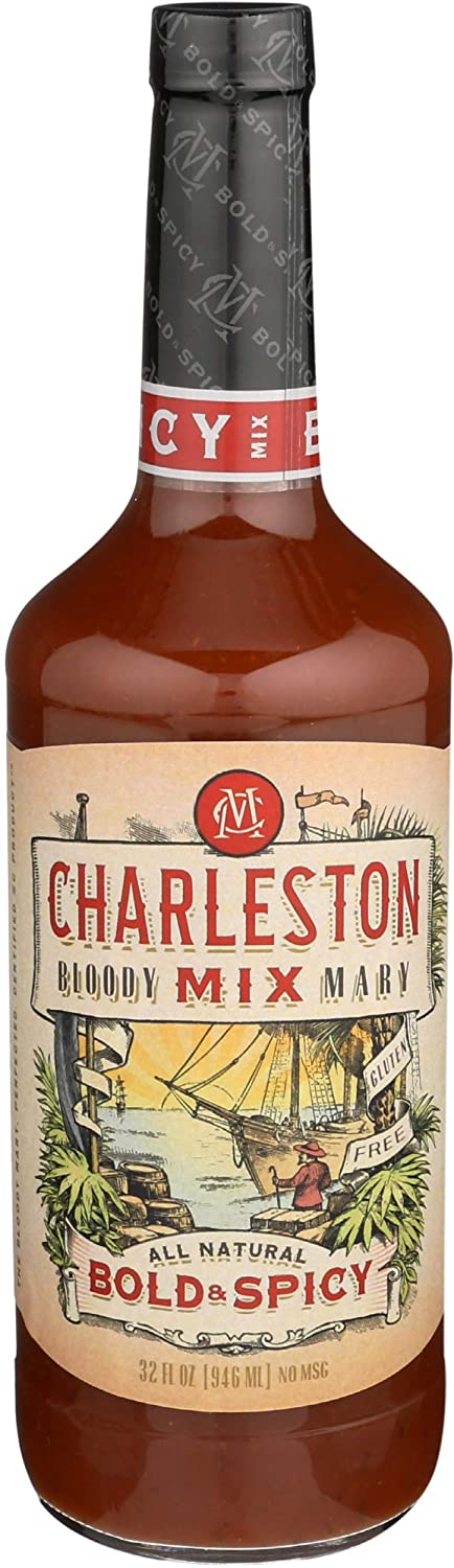 Charleston Mix Bloody Mary Cocktail Mix, 4-Pack, Bold & Spicy, 32 Fl Oz, 4-Pack
